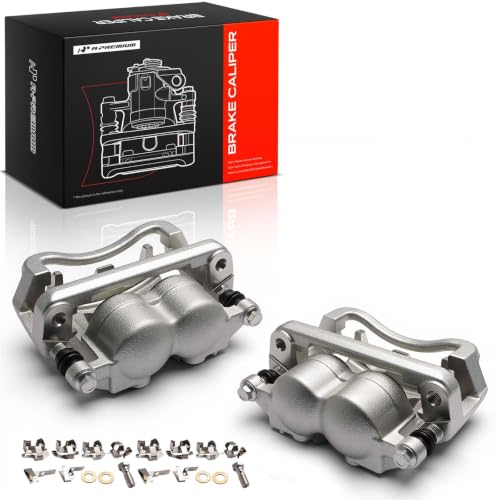 A-Premium Front Left and Right Side Disc Brake Caliper with Bracket - style: Front Driver and Passenger Side