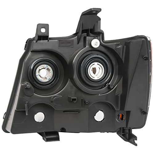 APSVE Headlight Assembly for 2007-2014 Chevy Tahoe Suburban 1500 2500 - color: Black,Chrome