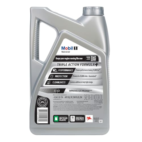 Mobil 1 Truck & SUV Full Synthetic Motor Oil 5W-30, 5 Quart - size: 5 Quart (Pack of 1), style: Truck & SUV