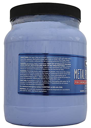 Blue Magic 550 Metal Polish Cream Non-Abrasive Tarnish and Oxidation Remover for Chrome, Aluminium, Brass, Copper, Sterling Silver and Stainless Steel, 72.oz., Pack of 1 - size: 72 Ounce