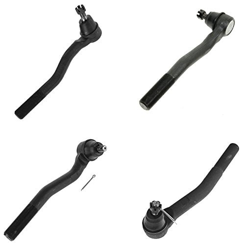 TRQ Inner and Outer Driver and Passenger Side Tie Rod Set 4 Piece - style: PSA55081