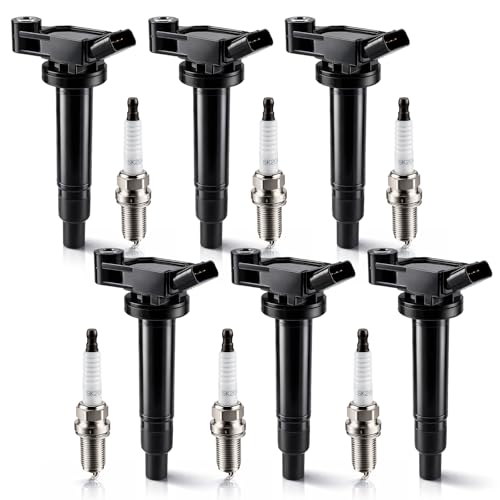 AUTOKAY Ignition Coil and Spark Plug for Toyota Sienna Camry Highlander