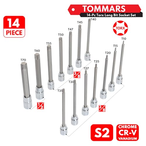 TOMMARS 14-PC Long Torx Bit Socket Set - style: Long Torx Bit Socket Set