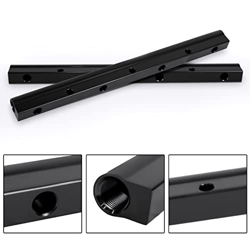 Billet Fuel Rail Kit Fits LS LS1 LS2 LS3 LS6 Stock Intake Manifold Fuel Rail Kit with both Rails/Crossover Line 6AN+Hardware