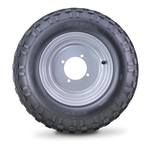 WANDA 21x7x10 Sport ATV Tire Wheel w 4/110mm PCD 2+3 OS Silver Rim 10015,S2