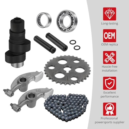 JAVIK Camshaft & Cam Chain Gear Bearing Kit Fit for Yamaha Big Bear 350 YFM350 1990-1999 Warrior 350 Wolverine 350 Moto-4 350 1989-2005, OEM#5UH-12170-00-00 1YW-12170-00-00