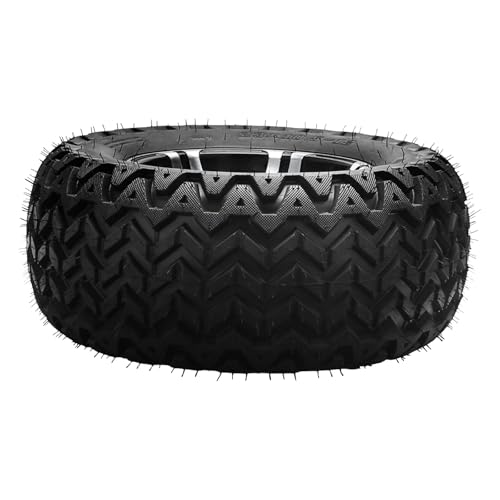 23x10.5x12 Tires & Wheels Set (23x10.5-12) - Aluminum Alloy Rims with Knobby Lug Tread for ATV Golf Cart UTV Go Kart Utility Off-Road Vehicles, 12" Lawn Mowers Tires Combo - Set of 1 - size: 1pack 23x10.5-12