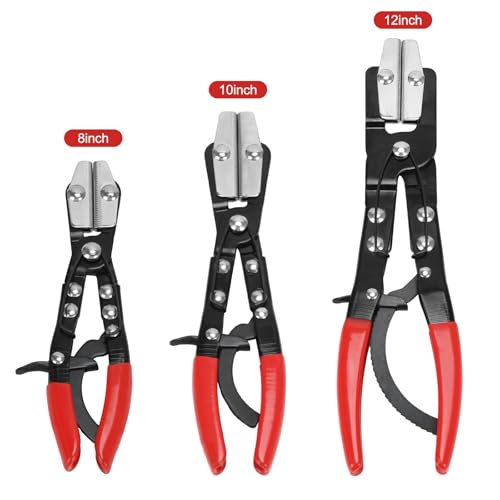 3pcs Ratcheting Hose Pinch Off Pliers Set, 8inch 10inch 12inch