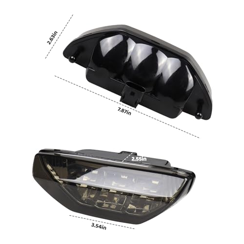 Smoked ATV LED Tail Lights Assembly UTV Brake Taillights Compatible with Honda Recon TRX250 300 450 400 700