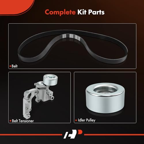 A-Premium Engine Serpentine Belt Drive Kit with Tensioner & Idler Pulley