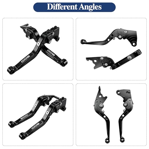 Motorcycle Brake and Clutch Lever Set Adjustable CNC Aluminum Replacement Clutch Levers for Kawasaki NINJA500 Ninja 500 Z500 Z 500 SE ABS 2024 2025(Black) - color: Black
