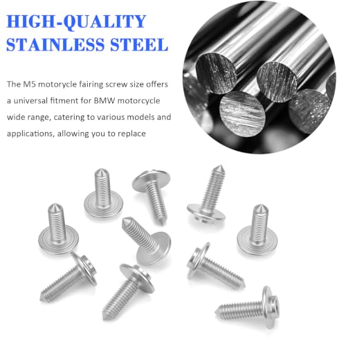 M5 Stainless Fairing Bolt Kit for BMW S1000RR R1200GS R1250GS - size: 25mm