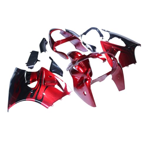 Candy Red Fairings Plastic for Kawasaki 2000 01 2002 ZX6R ZX600J ABS Bodywork - color: Candy Red Black