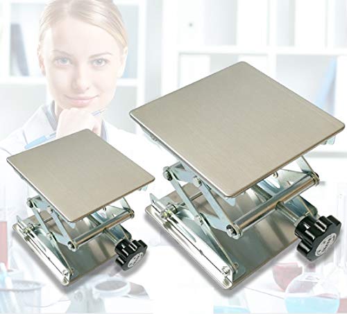 4" x 4" Stainless Steel Lab Jack Lift Stand Table Scissor Stand Platform - size: 4"x4"