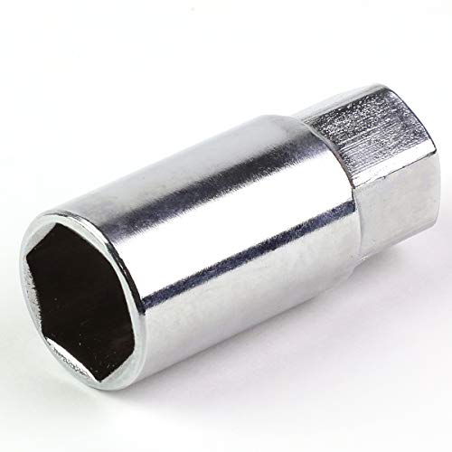 DNA Motoring LN-ZTL-9020-15-GM 20Pcs Closed End Design M12 x 1.25 Aluminum Alloy Wheel Lug Nuts + Deep Drive Extension Adapter, 20mm OD/50mm Height (Gun Metal) - color: Gun Metal, size: M12 x 1.5
