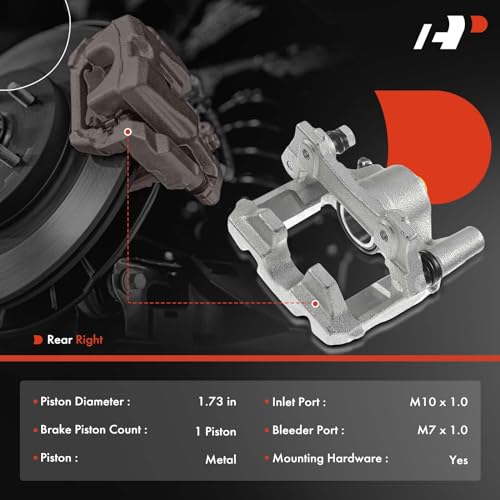 A-Premium Rear Right Passenger Disc Brake Caliper with Bracket - style: Rear Passenger Side