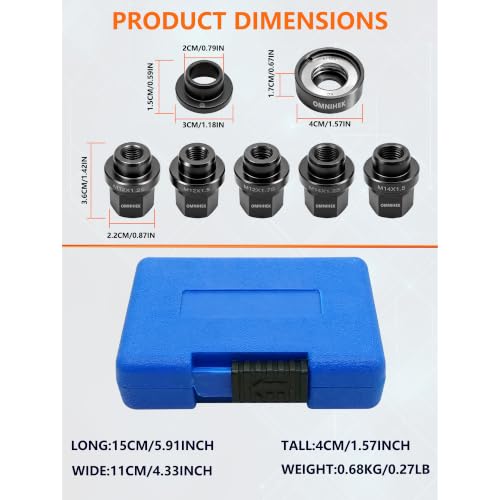 22800 7PCS Universal Wheel Stud Installer Tool Set with Bearing Nut