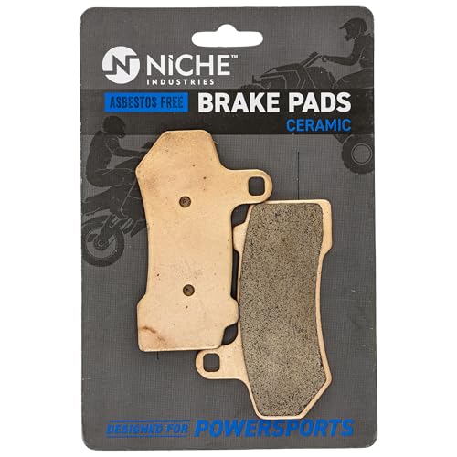 NICHE Front Rear Brake Pad for Harley-Davidson 41852-08B 41854-08 Ceramic - size: 1 Set (1 Wheel)