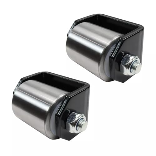 2 Pack Weld-On Heavy Duty Iron Micro Mini 2" Roller Fit for Trailers with Grease Fitting Steel Trailer Skid Wheel