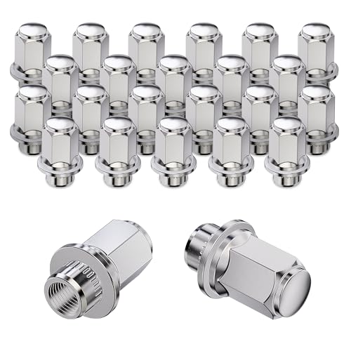 MZS M12x1.5 Lug Nuts 21mm Hex Closed End 1.85 Inch Length Chrome 24PCS - size: M12X1.5-1.85" (47mm) Long