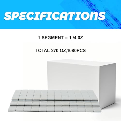 1/4 oz Adhesive Stick On Wheel Weights, 624pcs, Gray - color: Silver