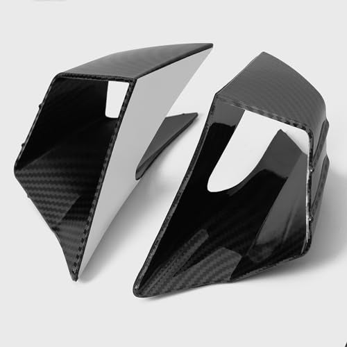 WOOGA Motorcycle Side Winglet,Motorcycle Side Spoiler Front Fairing Aerodynamic Winglets Air Deflector Wing Compatible with Ho&n&da CBR650R 2019-2023 Su&zu&ki GSX250R (Carbon Fiber Look) - color: Carbon fiber look