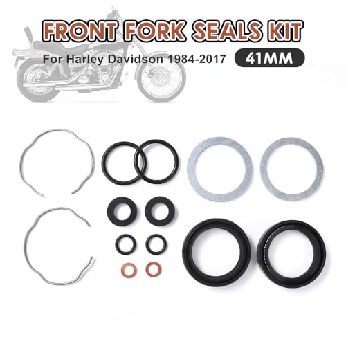 41mm Fork Seal Kit & Rebuild Replacement Kit for Harley Davidson 1984-2017,OEM Equivalent JGI-45849-84
