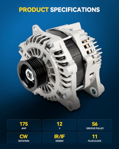 PHILTOP New Alternator 11271N Fit for 2011-2012 Ford Explorer 3.5L - size: 11271N