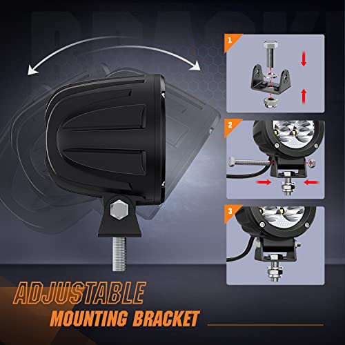 Nilight 2 PCS 3 Inch Round Motorcycle Spot LED Light Pods - color: 2Pcs 15W 3Inch LED Light w/Wiring Harness