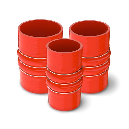 Endure 3.5"(89mm) Turbo Intercooler Hose, CAC Silicone 4-Ply - Red - color: Red, size: 3.5Inch-(89mm)