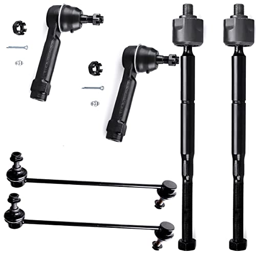 6PC Front Tie Rods & Sway Bar for Dodge Caliber, for Jeep Compass Patriot - size: K80258 EV80645 ES800408