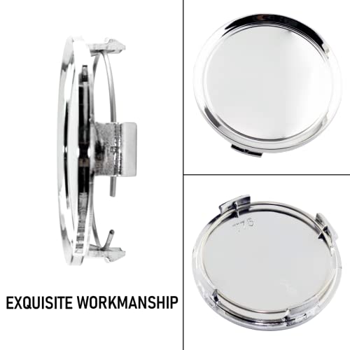 RTrhinoTuning 4 PCS 74mm Wheel Center Caps Compatible with B Class 2006-2015 C Class 2003-2019 SLK Class 2002-2016, OD: 2.91"(74 mm) ID: 2.74"(69.5 mm) Chrome Center Caps for Rims - color: Chrome
