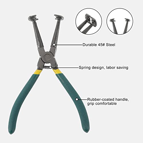Piston Ring Compressor Tool, 14 Pcs Piston Rings & 1 Adjustable Installer Pliers for Repairing Car Truck Racing Automotive Engine (62-145mm/2.4-5.7inch), Carrying Box - size: 14PCS