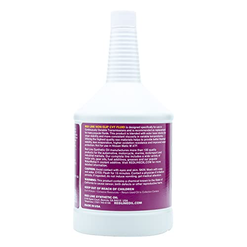 Red Line 30804 Synthetic Non-Slip Continuously Variable Transmission Fluid (CVT) - 1 Quart