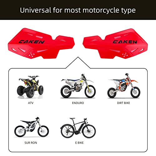 Universal Hand Guards for 7/8" 22mm 1 1/8" 28mm Bar - color: Red