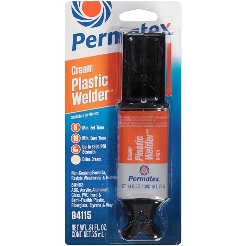Permatex 84115 5-minute Plastic Weld Adhesive, 0.84 oz.,Black - size: 0.84 Fl Oz (Pack of 1)
