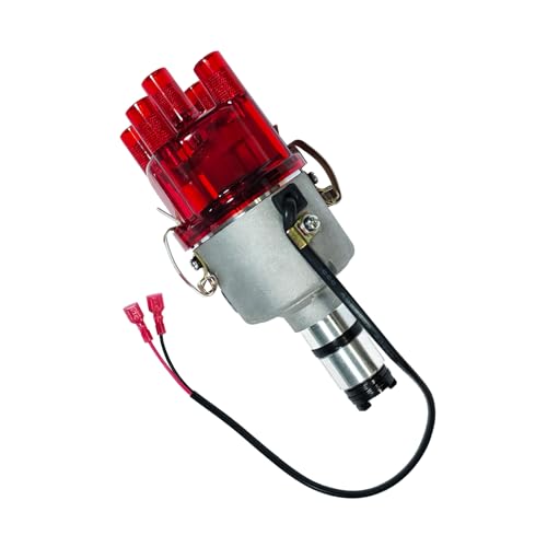 009 Chrome Centrifugal Distributor Fits for VW Bug Buggy Ghia Bus, Replaces 9230081094 - Electronic Ignition Replacement Part - color: 4# Red 009 0231178009EL