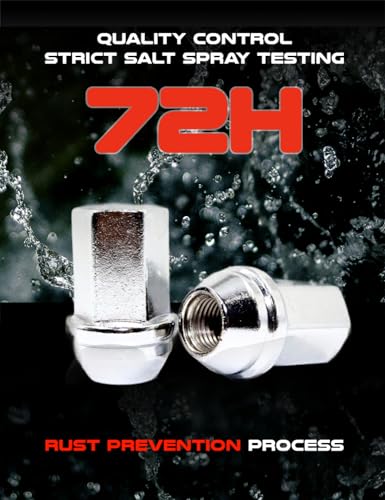 Set of 24 Veritek 14x1.5mm OEM Factory Style 1.80 Inch Length 7/8 22mm Hex Duplex Large Acorn Seat Wide Base Replacement Chrome Lug Nuts for Buick Cadillac Chevy Chevrolet GMC Factory Wheels