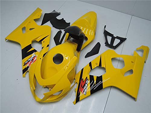 YTL Yellow Black Full Fairing Fit for Suzuki 2004-2005 GSXR 600/750 - color: 009 Yellow Black