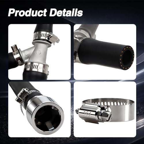 EVRBUL HVAC Heater Hose Assembly Inlet & Outlet, Engine Heater Coolant Hose with Set Upgraded Steel Connector, Compatible with Cadillac Chevrolet GMC 2007–2013, Replaces# 22884219, 15834772, 15200960 - size: Inlet & Outlet