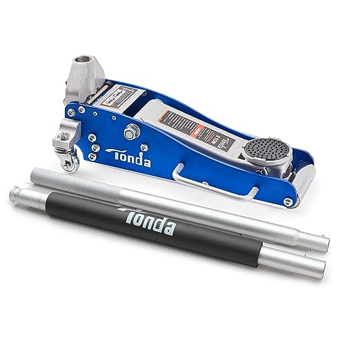 TONDA 2 Ton Low Profile Floor Jack, Aluminum Steel Car Jack, Blue - color: 2T Blue