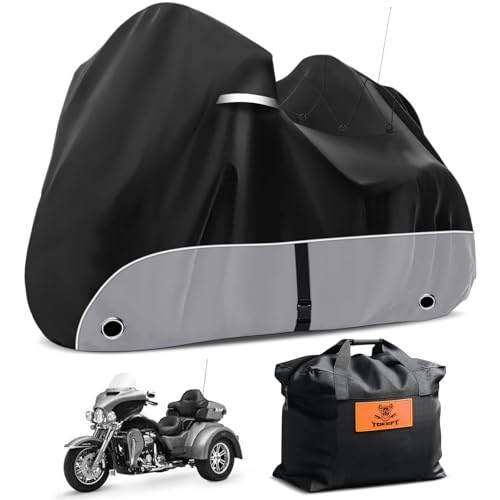 Trike Cover, Heavy Duty 420D Outdoor Three Wheeler Cover, Grey - color: Grey, size: Trike