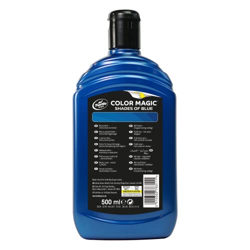 Turtle Wax 52709 Color Magic Car Paintwork Polish Restores Colour & Shine Blue 500ml - color: Blue, size: 16.9 Fl Oz (Pack of 1)