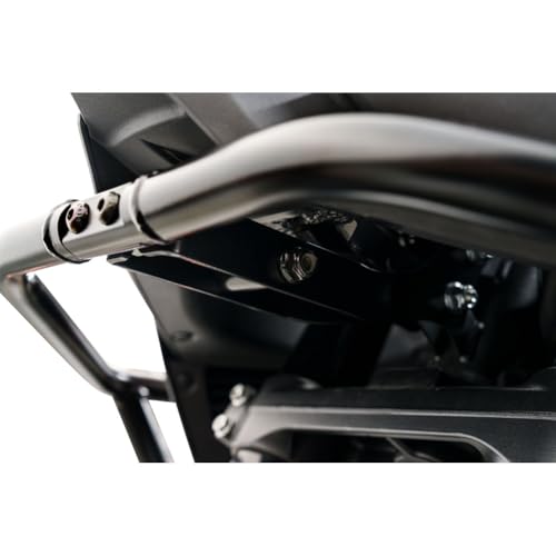 Tusk Crash Bars with Quiet Glide ADV Skid Plate Kit (Black) Compatible with Honda Transalp XL750 2024-2025