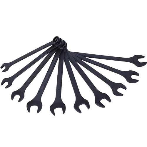 Jumbo Combination Wrench Set, 10-Piece Metric (34-50mm), Black Oxide, Pouch - Popular Metric Range, Shop Grade, Professional Mechanic Essential Set - color: 10-piece Metric (34-50mm), Black Oxide