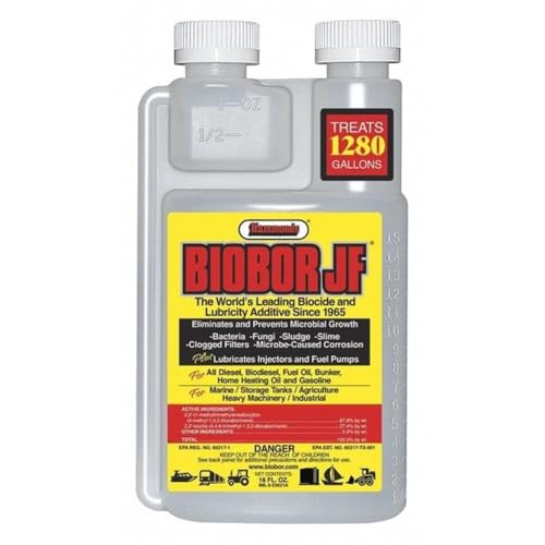 BIOBOR JF Diesel Fuel Additive: Highly Effective Fuel Biocide Supplement, Prevents Corrosion of Fuel Tanks, Increases Lubricity, Dual Phase Chemistry | 16 Ounce, (BB16EZ01US) - style: 16 oz
