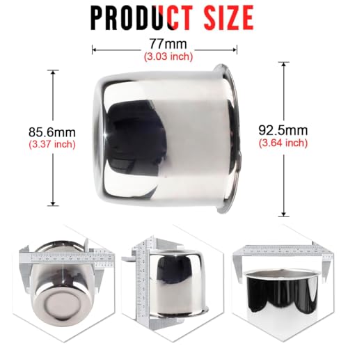 Rtrhinotuning Stainless Steel Push Through Center Caps 3.31" for Trailer Truck Rv Wheel Rims Chrome Trailer Hub Cap 3.03" Hight 4 PCS Wheel Center Caps - color: Chrome, size: 3.37" Center Hole, 3.03" Height