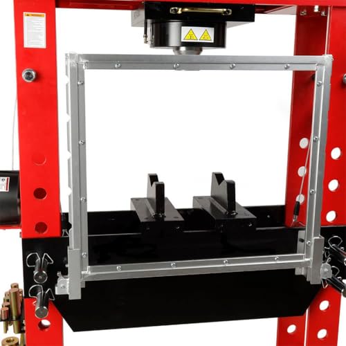 AFF 75 Ton Hydraulic Shop Press - Dual Air Motor, 7-Position Bed Height, Polycarbonate Shield - Super Duty (Multiple Capacities Available) - size: 75 Ton Capacity