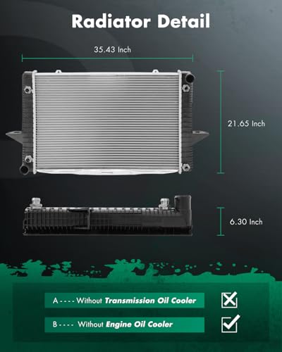 SCITOO 2099 Engine Coolant Aluminum Radiator Assembly for Volvo Model - size: 2099