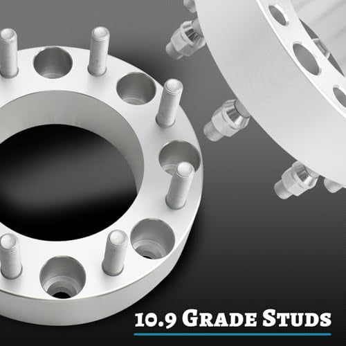 IRONTEK 8x180mm Wheel Spacers Compatible for Chevrolet Silverado 1500 2500 3500, for Chevrolet Suburban 2500; for GMC Savana 3500, Sierra, 8x6.5 2 inch Thread Pitch M14x1.5 Hub Bore 126.15mm 4PCS - size: 8x180-4PCS